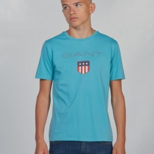 Gant Shield Logo T Shirt T-Paita Sininen