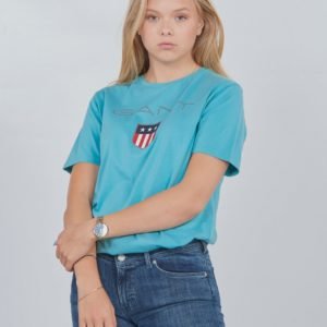 Gant Shield Logo T Shirt T-Paita Sininen