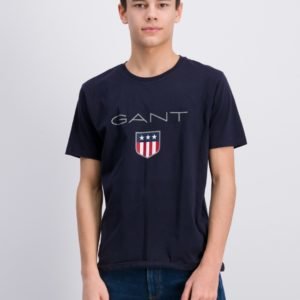 Gant Shield Logo T Shirt T-Paita Sininen