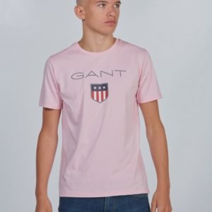 Gant Shield Logo T Shirt T-Paita Vaaleanpunainen