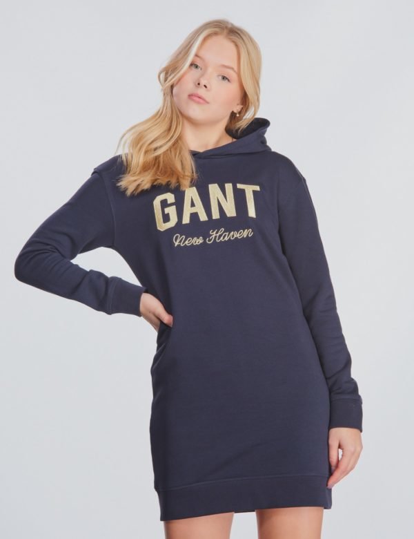 Gant Shiny Gant Hoodie Dress Mekko Sininen