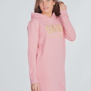 Gant Shiny Gant Hoodie Dress Mekko Vaaleanpunainen