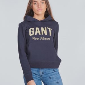 Gant Shiny Gant Sweat Hoodie Huppari Sininen