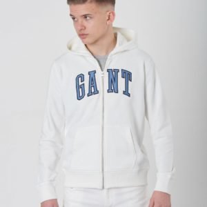 Gant Tb Gant Full Zip Sweat Hoodie Huppari Valkoinen