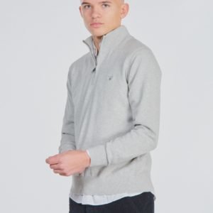 Gant Tb. Lt Wt Cotton Half Zip Neule Harmaa