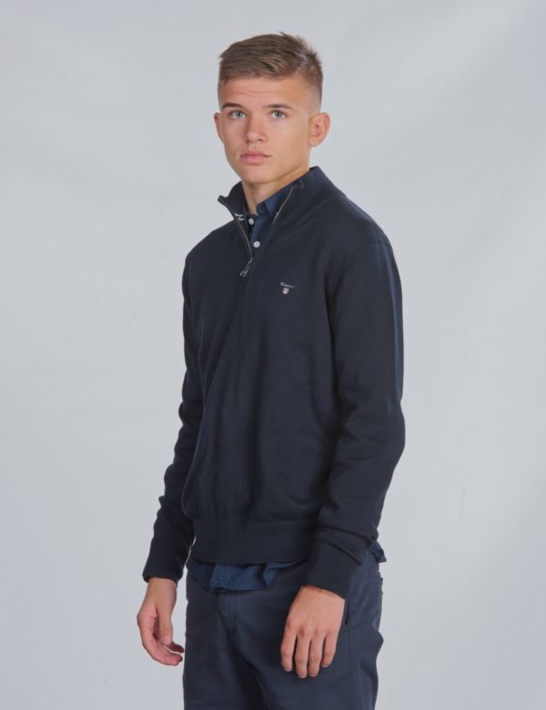 Gant Tb. Lt Wt Cotton Half Zip Neule Sininen