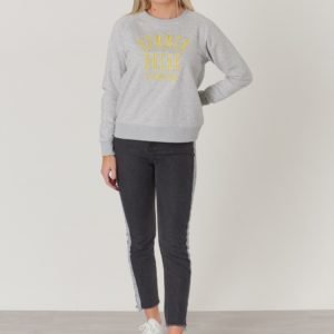 Gant Tb Summer Logo C Neck Sweat Neule Harmaa