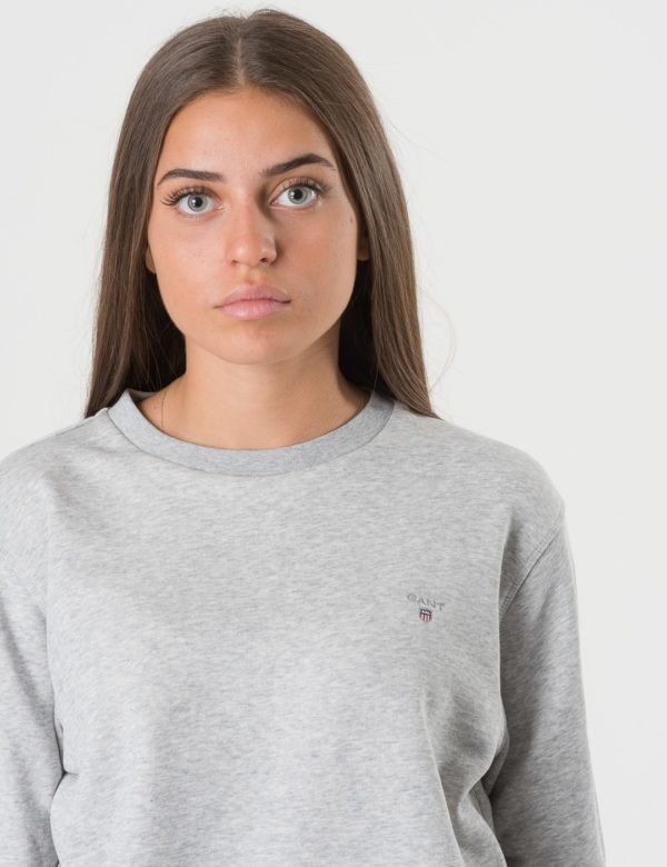 Gant Tb. The Original C Neck Sweat Neule Harmaa