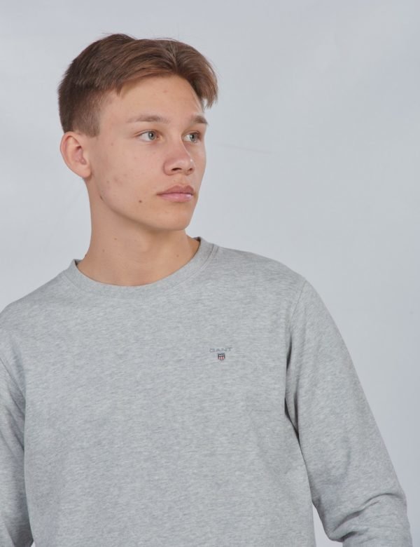 Gant Tb. The Original C Neck Sweat Neule Harmaa