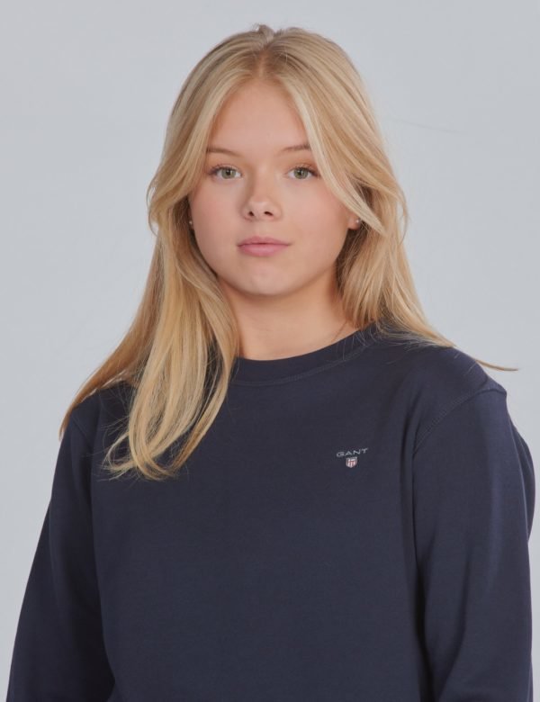 Gant Tb. The Original C Neck Sweat Neule Sininen