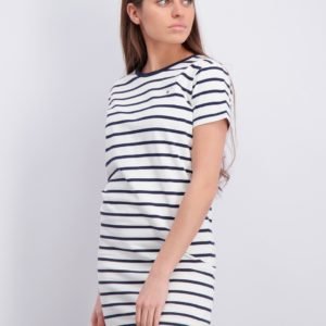 Gant Tg Breton Striped Jersey Dress Mekko Valkoinen