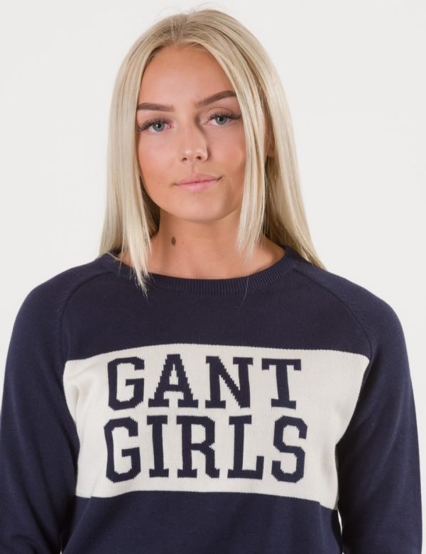 Gant Tg. Gant Girls Crew Sweater Neule Sininen