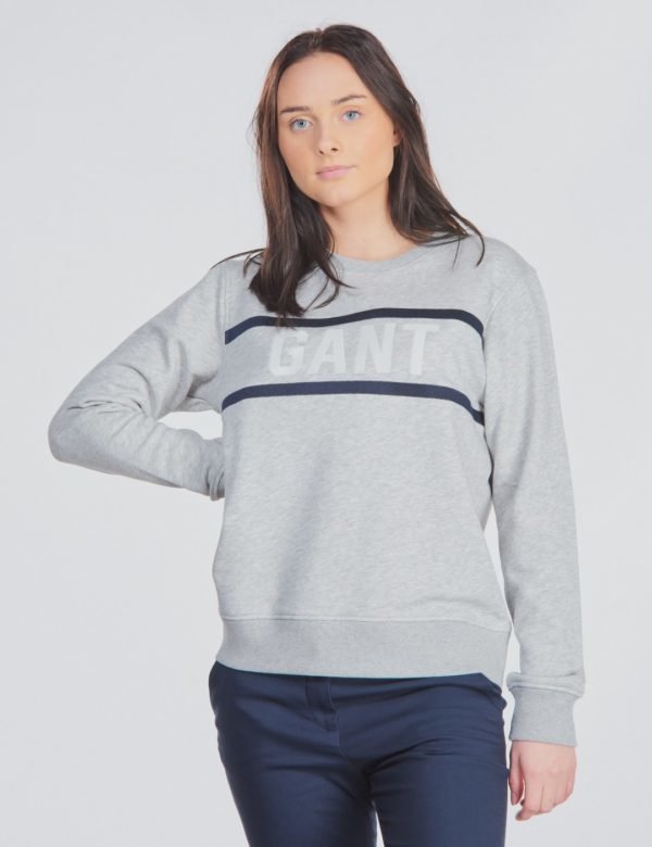 Gant Three Colors C Neck Sweat Neule Harmaa