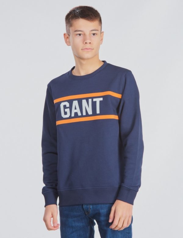 Gant Three Colors C Neck Sweat Neule Sininen