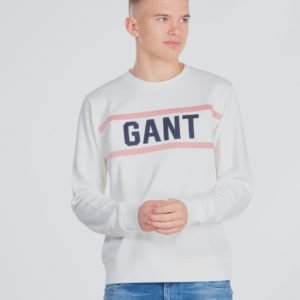 Gant Three Colors C Neck Sweat Neule Valkoinen