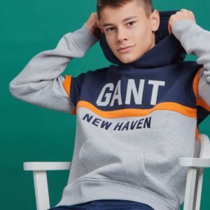 Gant Three Colors Sweat Hoodie Huppari Sininen