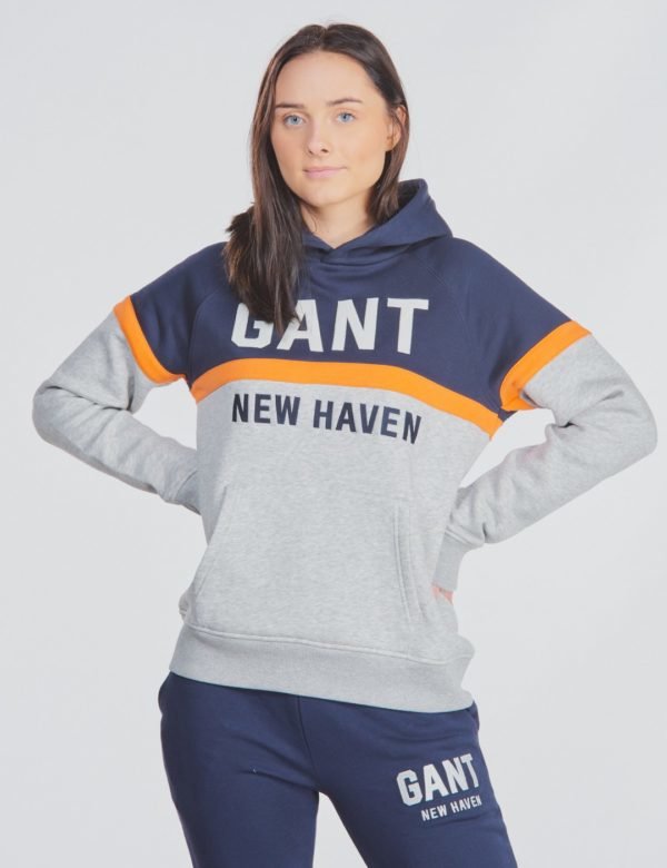 Gant Three Colors Sweat Hoodie Huppari Sininen