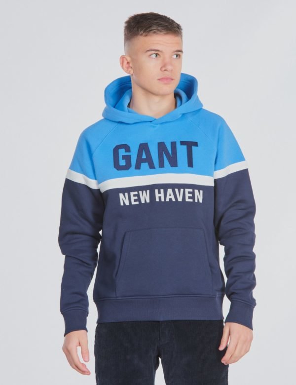 Gant Three Colors Sweat Hoodie Huppari Sininen