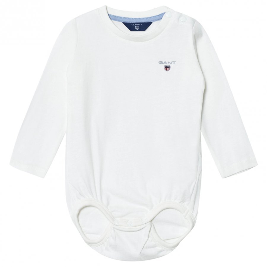 Gant White Shield Jersey Baby Body