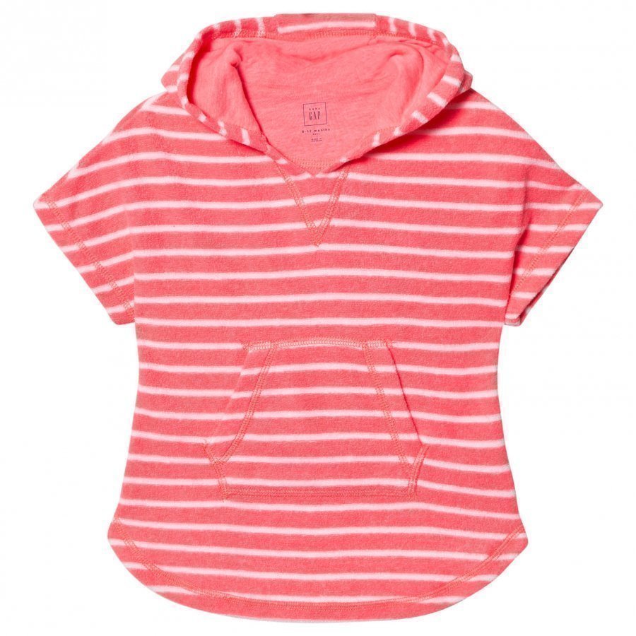 Gap Bear Hoodie Coverup In Neon Blazing Pink Kylpytakki