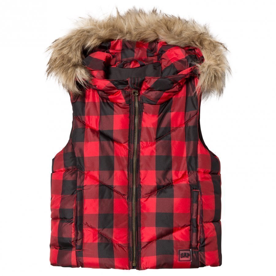 Gap Chevron Vest P Red Plaid Liivi