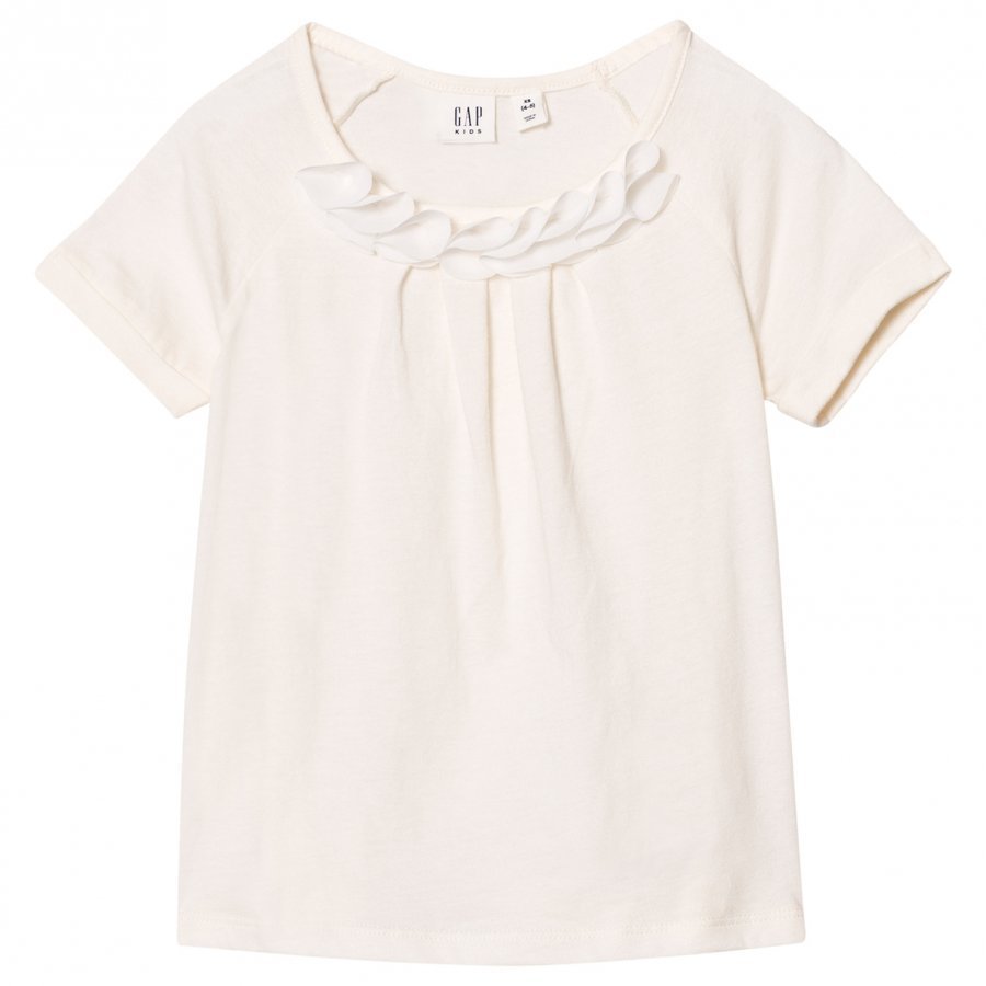 Gap Chiffon Applique Tee Ivory Frost T-Paita