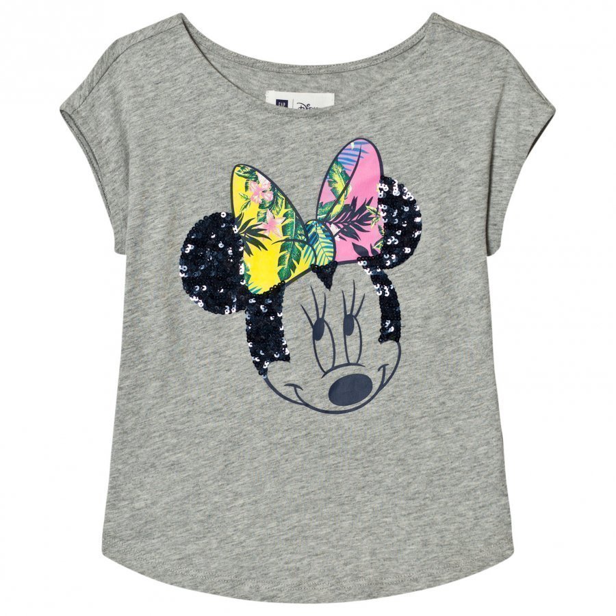 Gap Disney Minnie Mouse Tropic Tee Grey Heather T-Paita