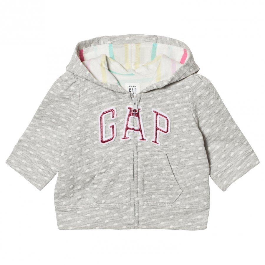 Gap Dotty Logo Bear Zip Hoodie Grey Huppari
