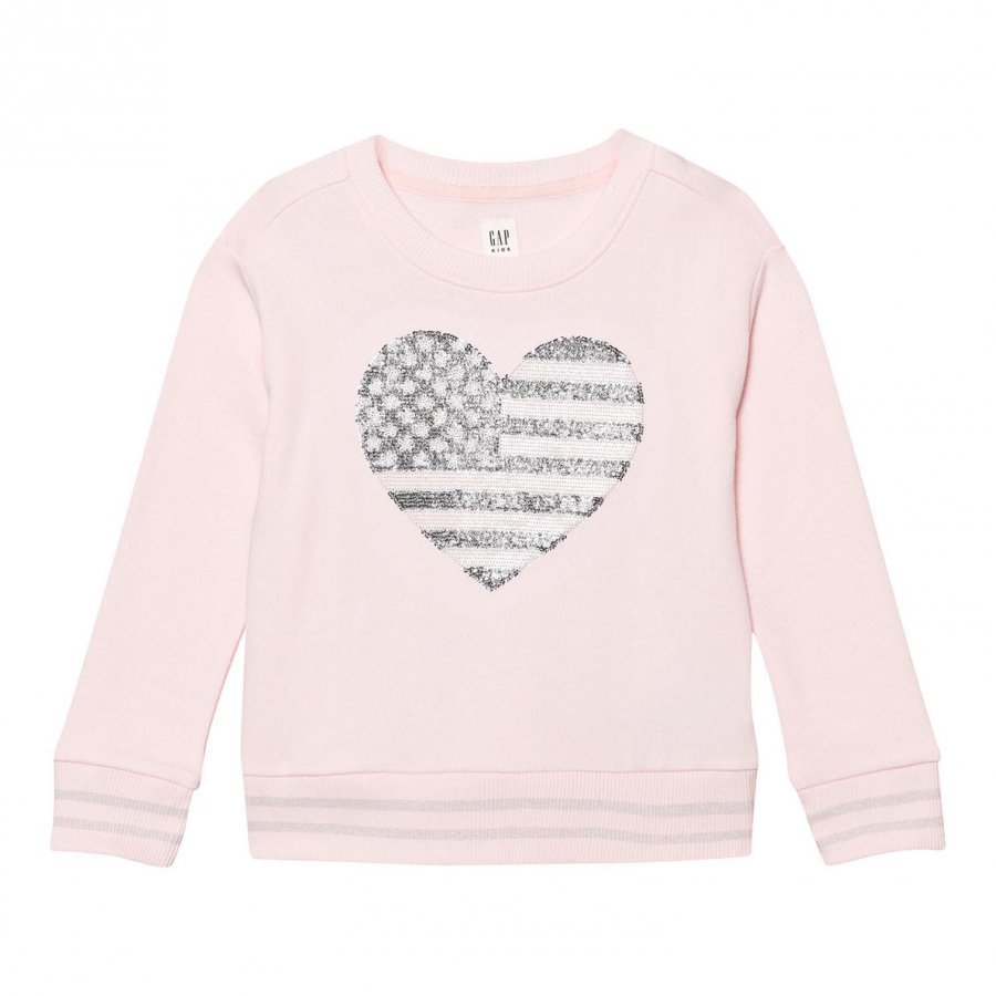 Gap Embellished Logo Crew Sweatshirt Pink Heather Oloasun Paita