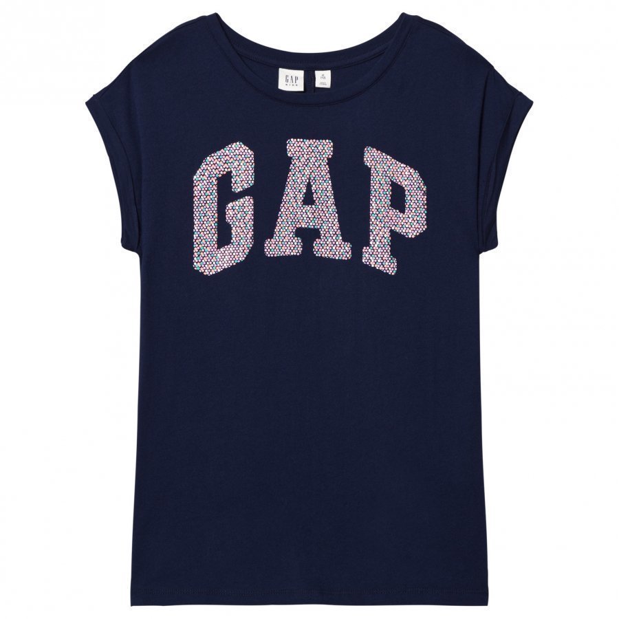 Gap Embellished Logo Tee Elysian Blue T-Paita