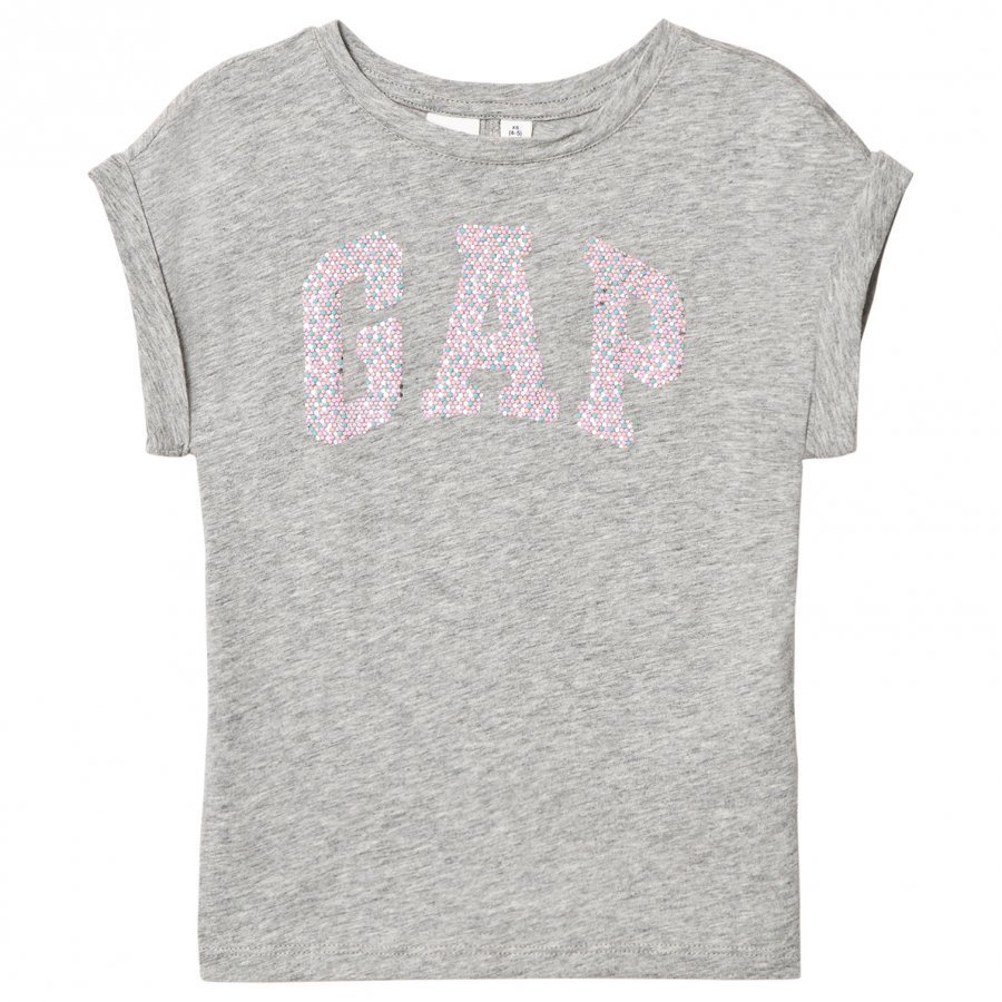 Gap Embellished Logo Tee Grey Heather T-Paita