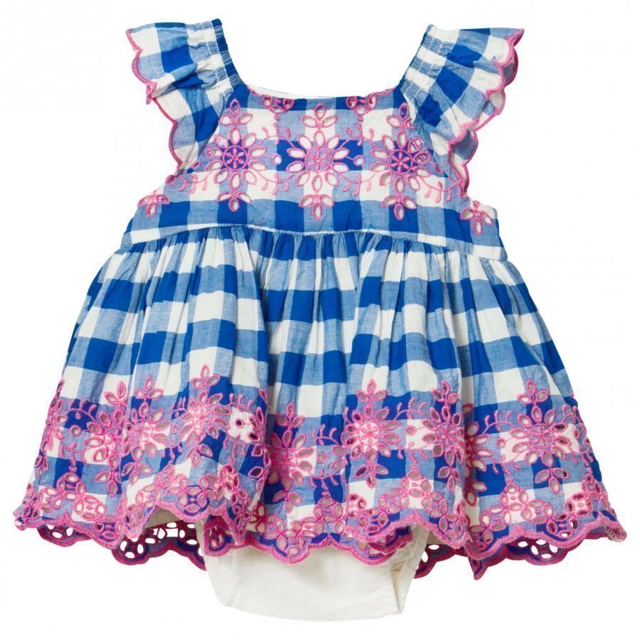 Gap Eyelet Flutter Dress Blue Streak Mekko