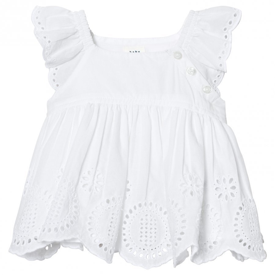 Gap Eyelet Flutter Top Optic White Mekko