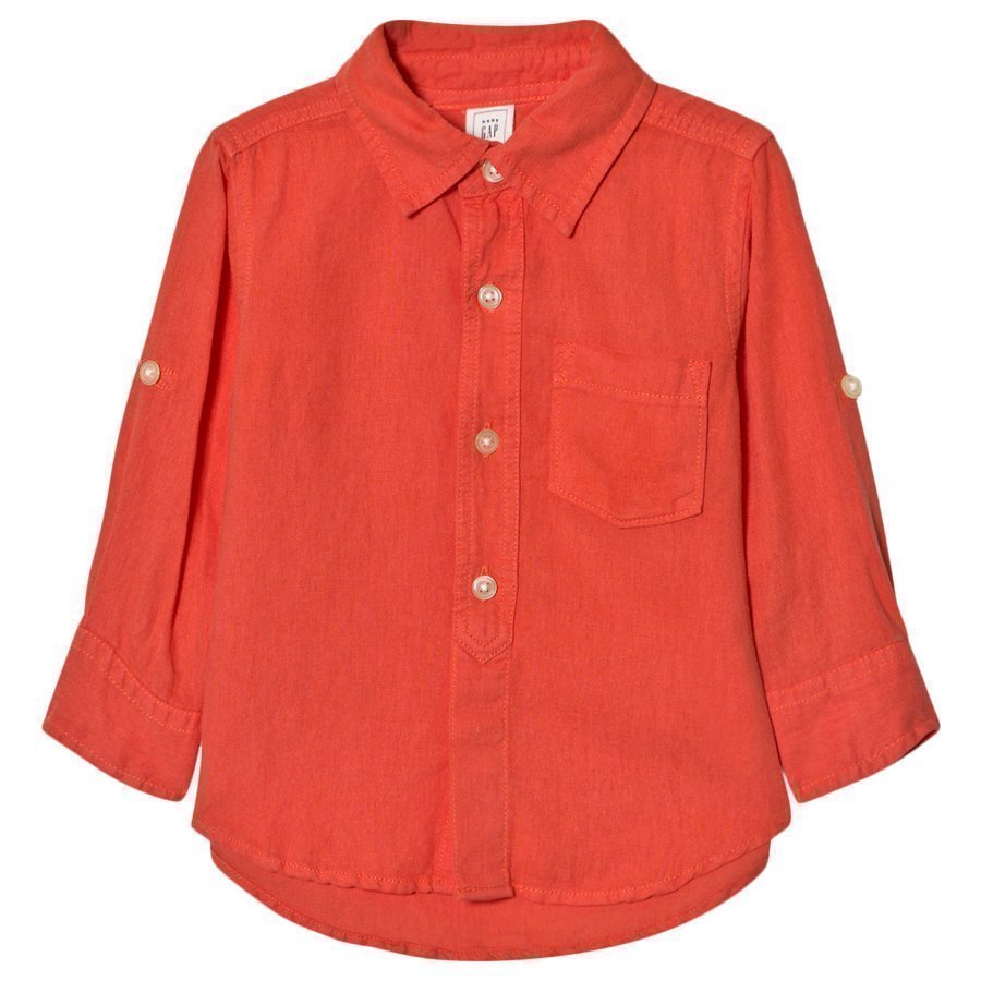 Gap Linen Blend Convertible Shirt Kauluspaita