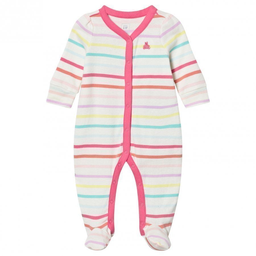 Gap Little Artist Stripes Footed Baby Body Multi Stripe Body