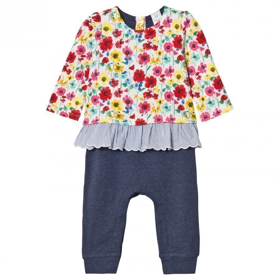 Gap Little Artist Triple-Layer One-Piece Multi Floral Asusetti