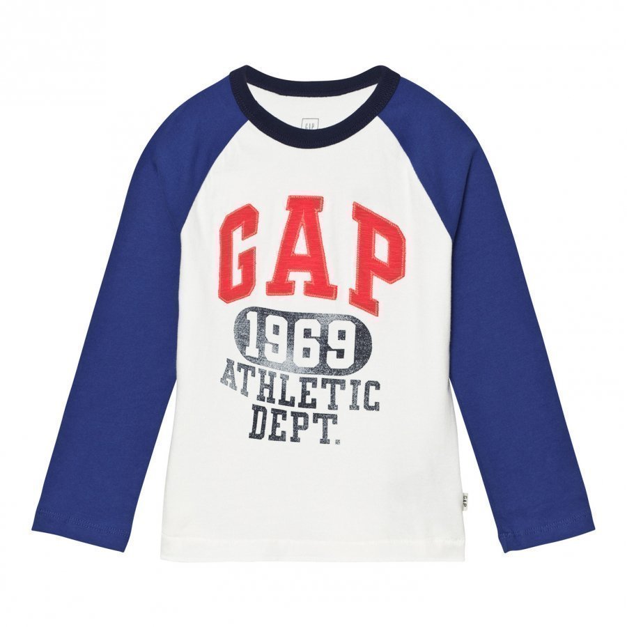 Gap Logo Graphic Baseball Tee New Off White Pitkähihainen T-Paita