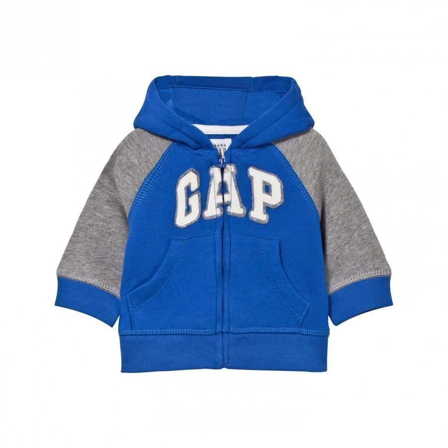 Gap Logo Raglan Zip Hoodie Blue Streak Huppari