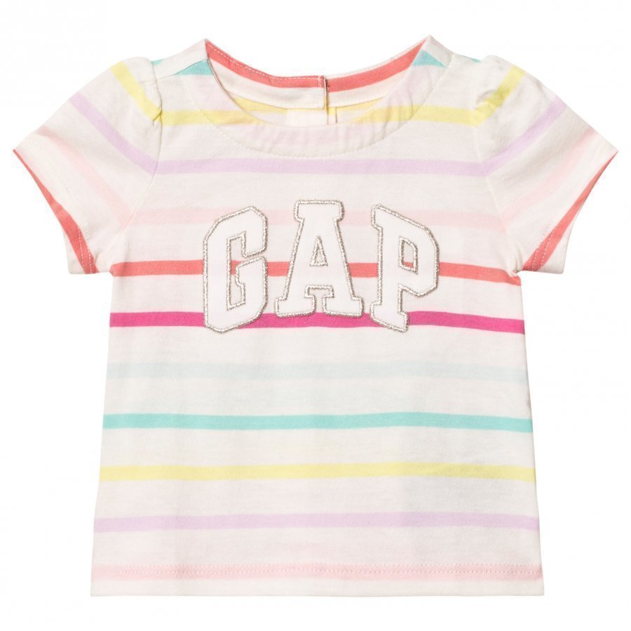 Gap Logo Stripe Short Sleeve Top Multi Stripe T-Paita