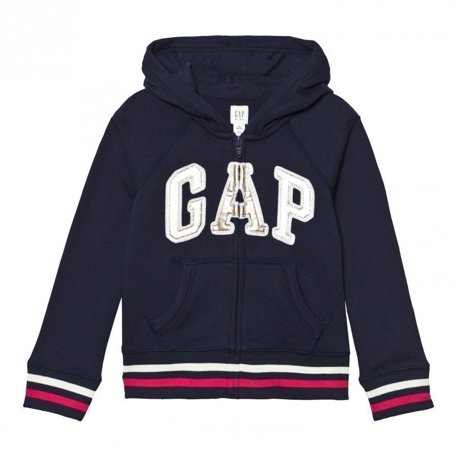 Gap Logo Terry Zip Hoodie Blue Galaxy Huppari