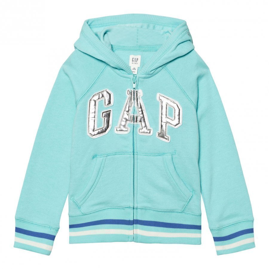 Gap Logo Terry Zip Hoodie Splash Blue Huppari