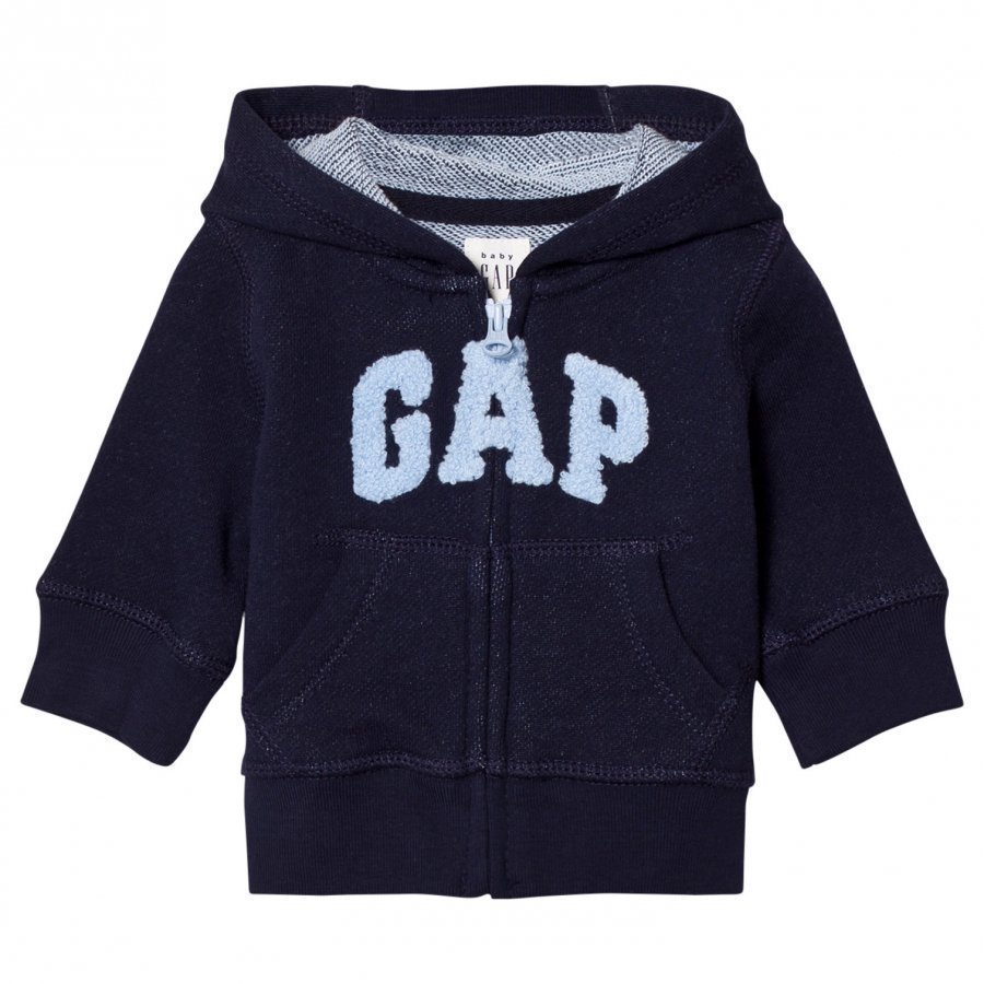 Gap Logo Zip Hoodie Navy Uniform Huppari