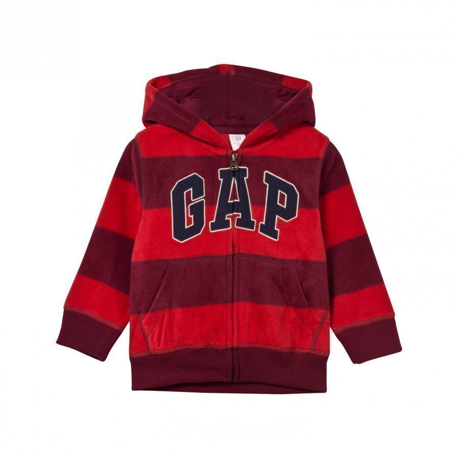 Gap Pro Fleece Logo Stripe Hoodie Red Delicious Fleece Huppari