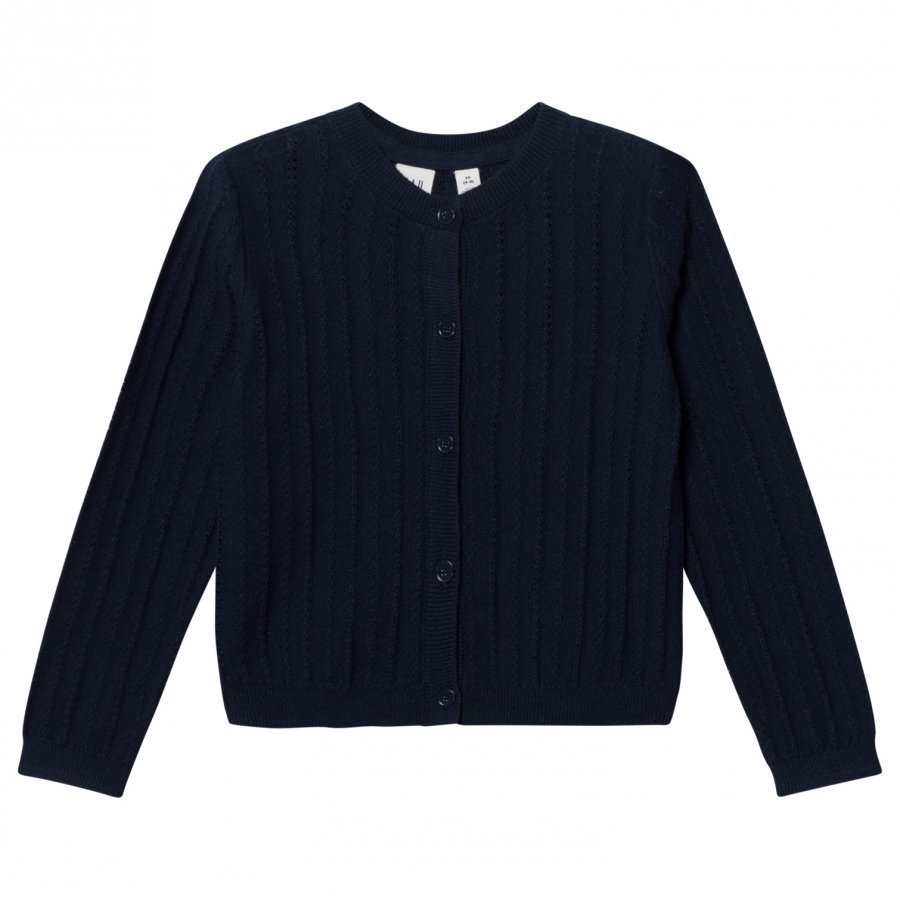 Gap Ribbed Crew Cardigan Blue Galaxy Neuletakki