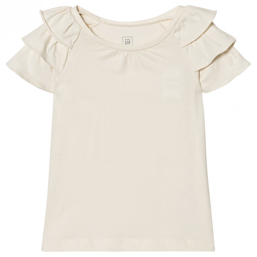 Gap Ruffle Sleeve Top In Ivory Frost Pusero