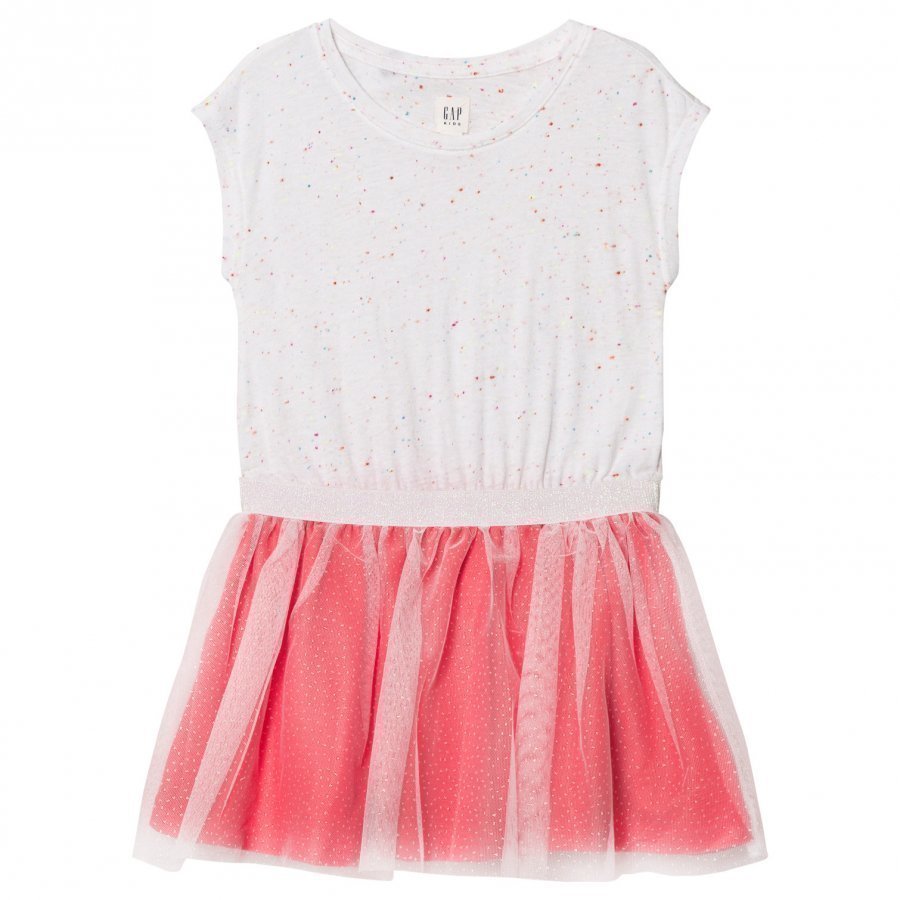 Gap Shimmer Tulle Cap Dress Coral Frost Mekko