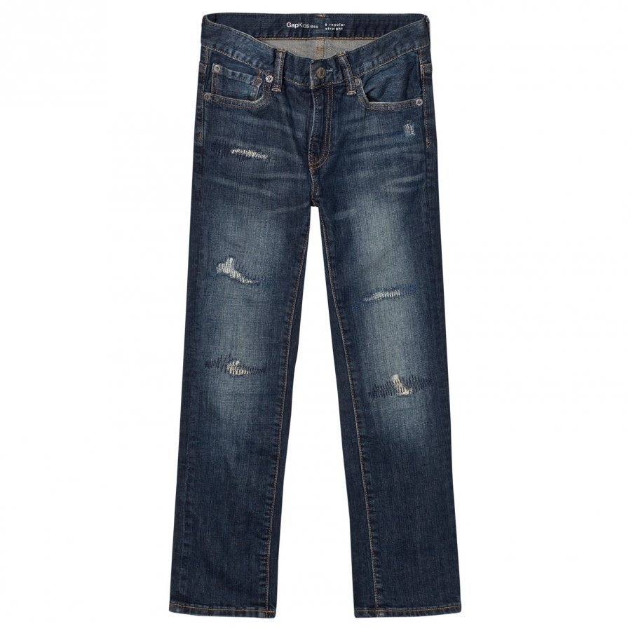 Gap Str8 Med Dstry Medium Wash Farkut