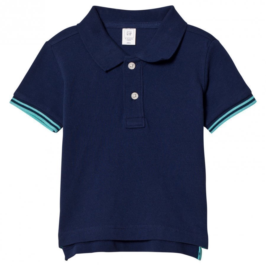 Gap Stripe Sleeve Pique Polo Elysian Blue Pikeepaita