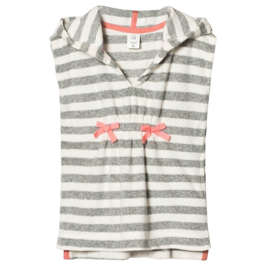 Gap Terry Hoodie Cover Up Grey Stripe Kylpytakki