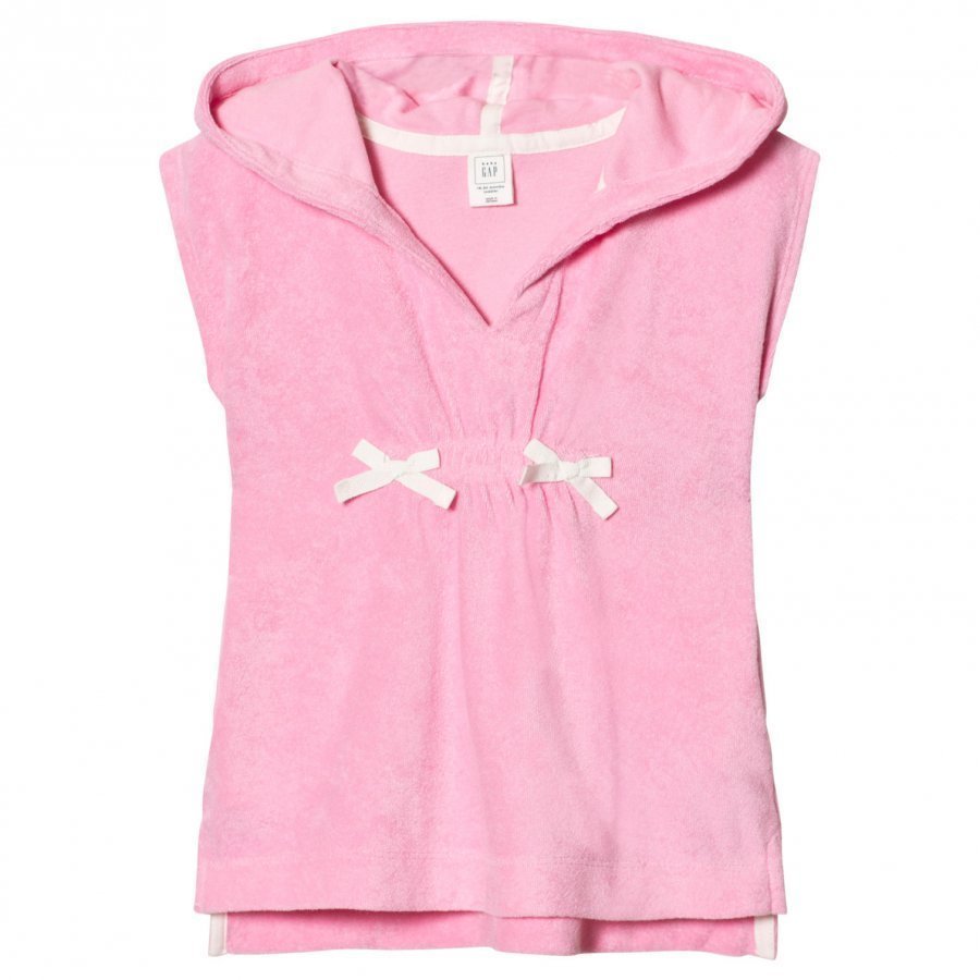 Gap Terry Hoodie Cover Up Neon Light Pink Kylpytakki